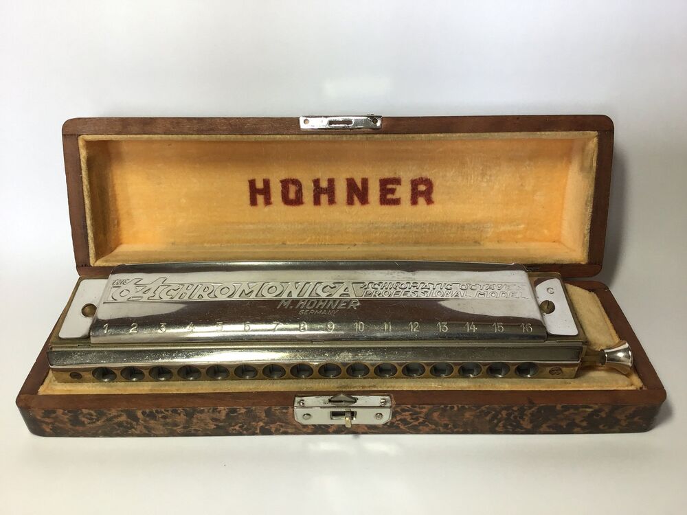 Vintage Hohner 64 Chromonica Model 280/64 in C With Original Storage Box